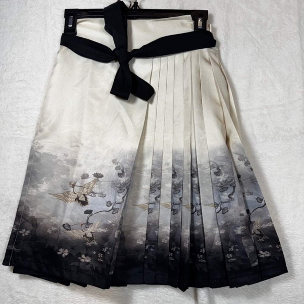 Wrapped Skirt Womens Size Large White Japanese Inspired Whimisgoth Adjustable